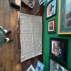 Tan Infinity Scarf with Gold Bit Details